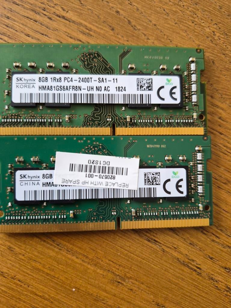 SK Hynix DDR4 Laptop Geheugen 2x 8GB (16GB totaal), Computers en Software, RAM geheugen, Gebruikt, DDR4, Ophalen of Verzenden