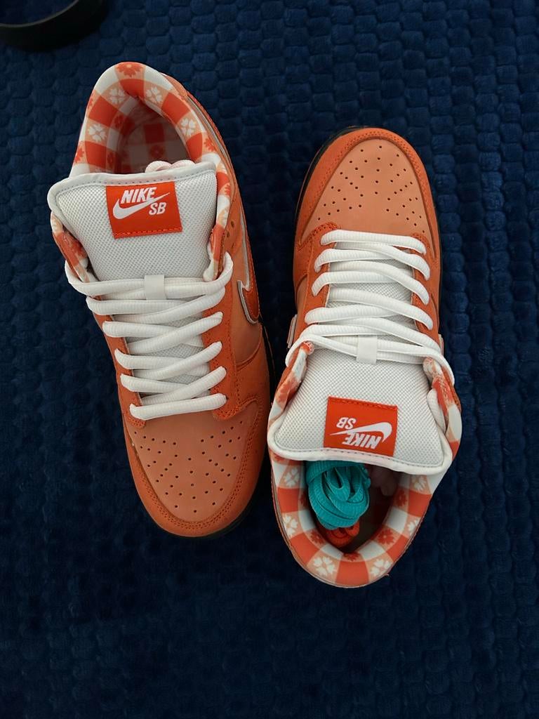 Nike Dunk Low Orange Lobster - Maat 42,5, Ophalen of Verzenden, Zo goed als nieuw, Overige kleuren, Sneakers of Gympen