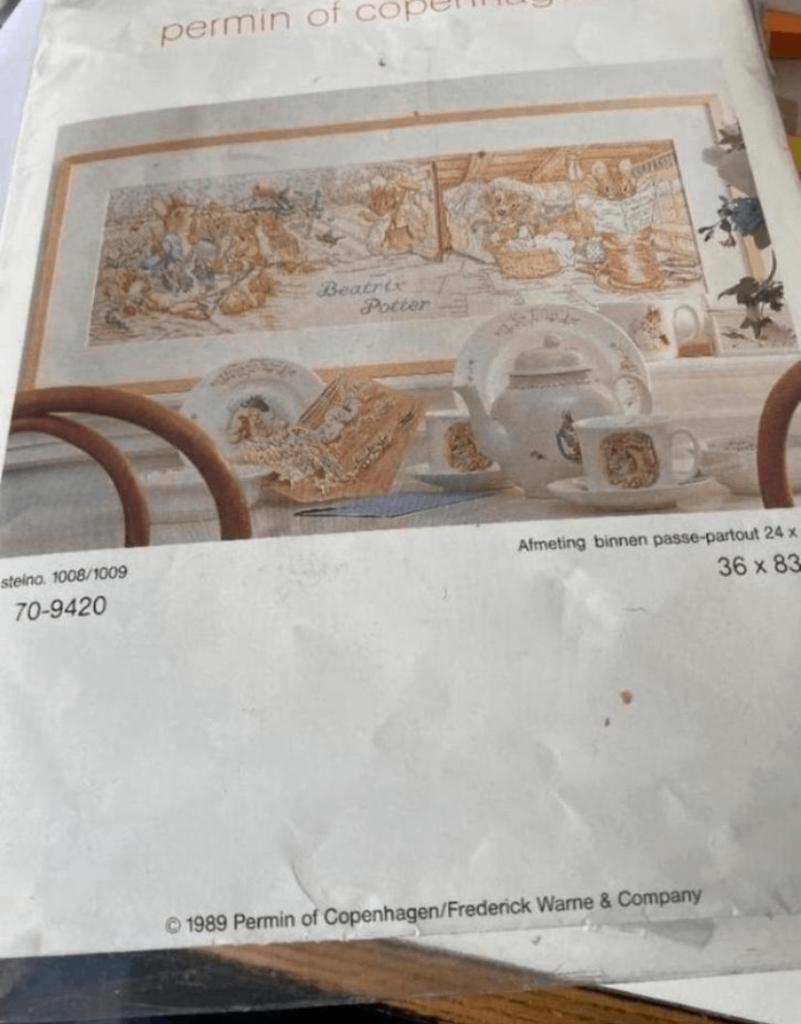 BORDUURPAKKET BEATRIX POTTER 70-9420, Verzenden, Nieuw, Handborduren, Borduurpakket