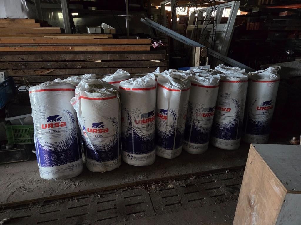 Nieuwe URSA TERRA isolatierollen (120mm dik), 12 cm of meer, Ophalen of Verzenden, Zo goed als nieuw, 15 m² of meer