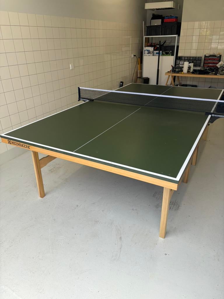 Heemskerk Original groen indoor tafeltennis tafel, Ophalen, Zo goed als nieuw, Tafel Indoor, Wedstrijdformaat