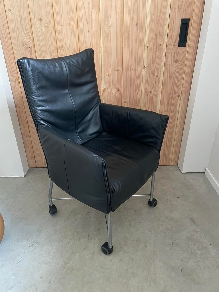 Zwarte Leren hoes montis chaplin, Ophalen, Gebruikt, Zwart, Leer