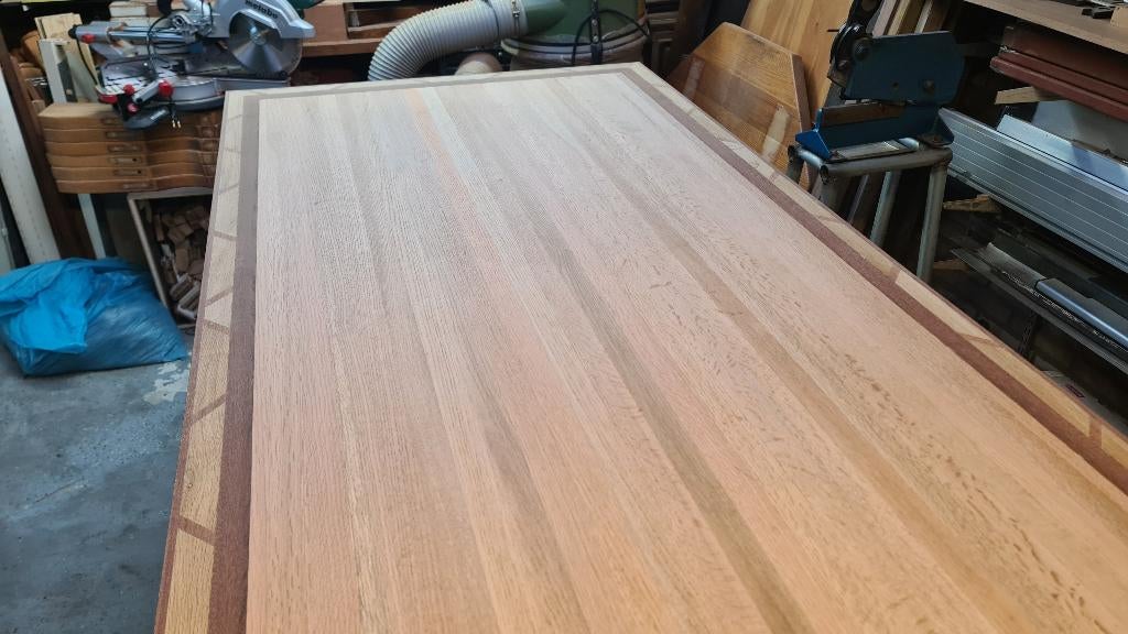 unieke eettafel, Ophalen, Eikenhout, 50 tot 100 cm, Zo goed als nieuw