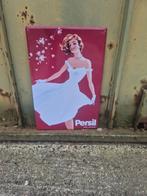 Vintage Persil dubbelzijdig reclamebord - decoratie/verzamel, Ophalen of Verzenden