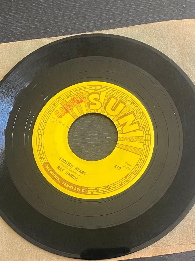Ray Harris "SAMPLE" single, #272 Sun records, Cd's en Dvd's, Vinyl Singles, Gebruikt, Overige genres, 7 inch, Single