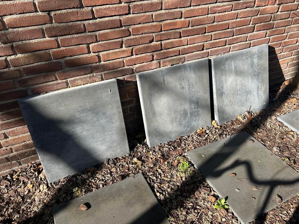 Betontegels 60x60 antraciet, Ophalen, Zo goed als nieuw, Minder dan 5 m², Beton