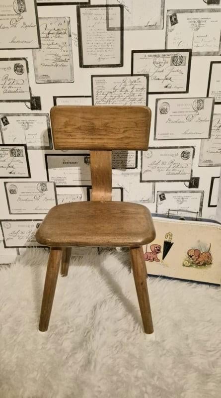 Schilte vintage schoolstoeltje, Ophalen, Gebruikt, ., Stoel(en)