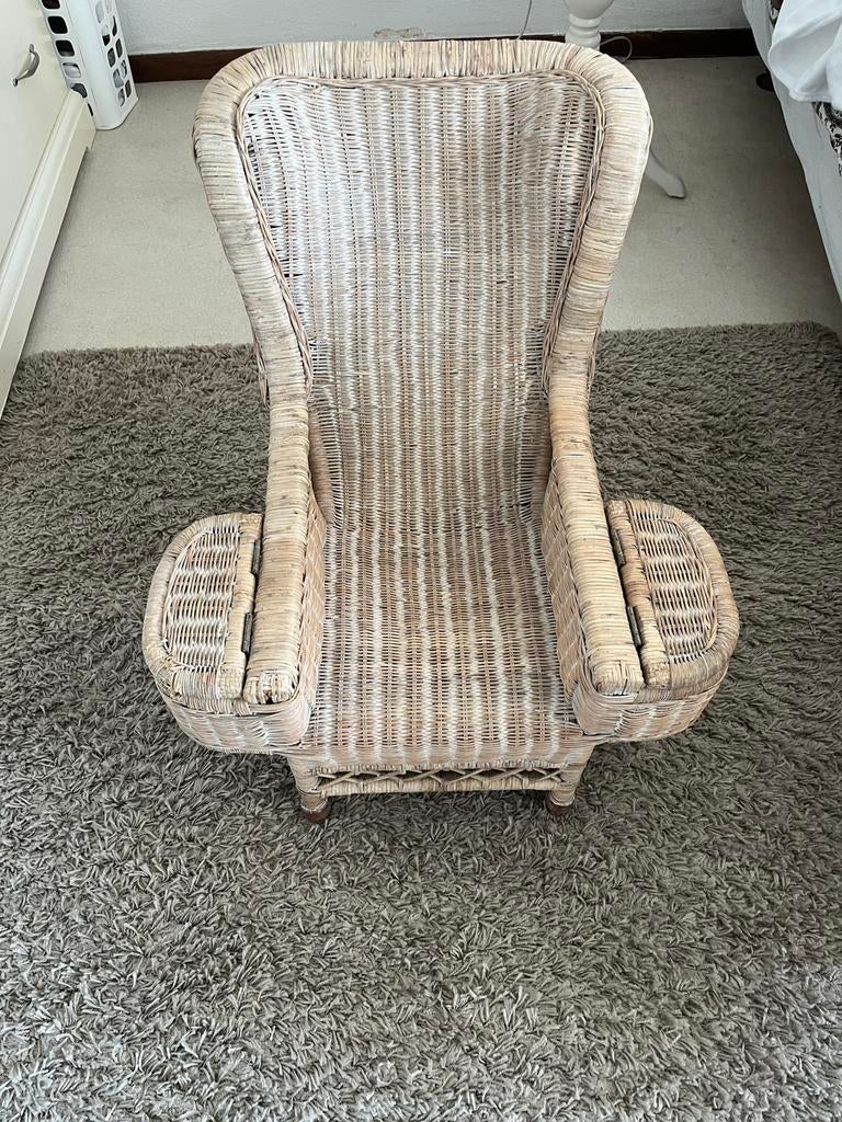 Rotan Kinderfauteuil - Vintage Stijl” GRATIS OPHALEN “, Huis en Inrichting, Stoelen, Gebruikt, Overige kleuren, Riet of Rotan