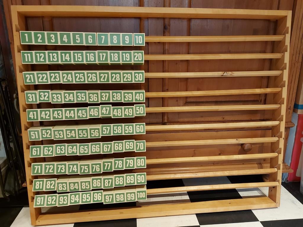 Vintage groot school telraam., Ophalen, Gebruikt