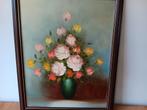 Prachtig olieverf schilderij Vaas met Bloemen., Antiek en Kunst, Kunst | Schilderijen | Klassiek, Ophalen