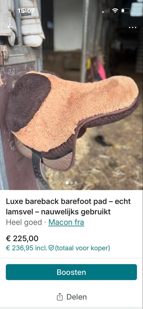 Bare back pad cob  maat, Dieren en Toebehoren, Ophalen of Verzenden, Zo goed als nieuw, Western