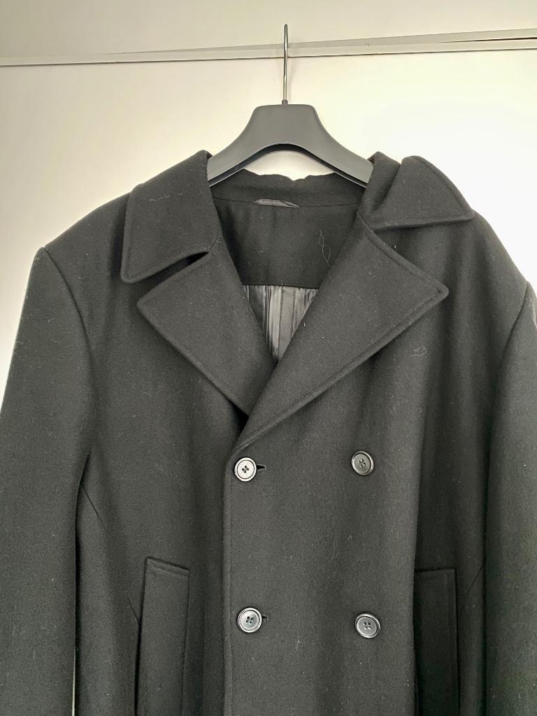 G543 Steve Ketell: mt. 56=XL wollen winterjas jas zwart, Steve Ketell, Zwart, Maat 56/58 (XL), Ophalen of Verzenden