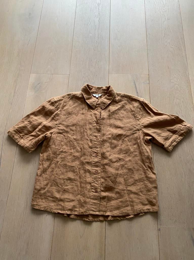 MbyM  S nieuwstaat linnen, Kleding | Dames, Blouses en Tunieken, Ophalen of Verzenden, Zo goed als nieuw, Maat 36 (S), Beige