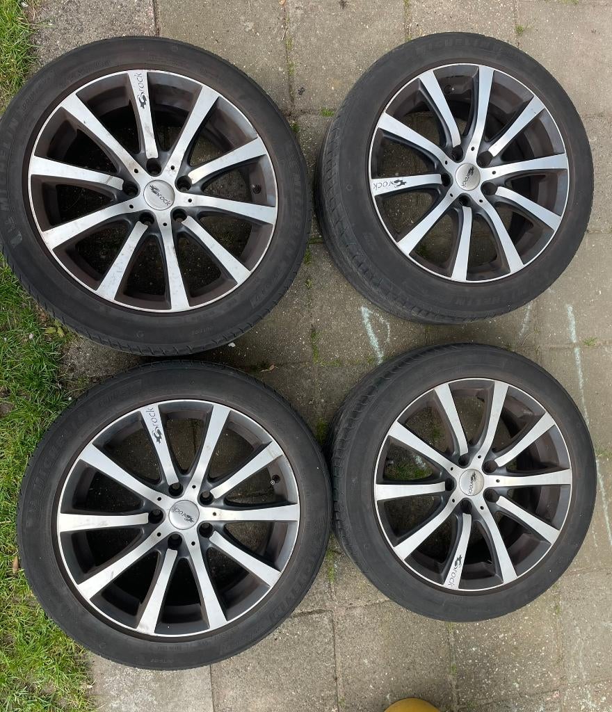 Brock B21 17 inch 5x110 velgen & zomerbanden ET38, Auto-onderdelen, Banden en Velgen, Ophalen, Gebruikt, Velg(en), 17 inch