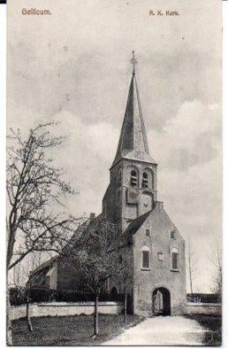 Katholieke kerk Gellicum Kerkweg West Betuwe 1910, Verzamelen, Ansichtkaarten | Nederland, Verzenden, Voor 1920, Ongelopen, Gelderland