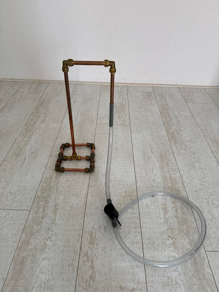 Koperen maisch hevel filter. Bier brouwen, Ophalen, Gebruikt