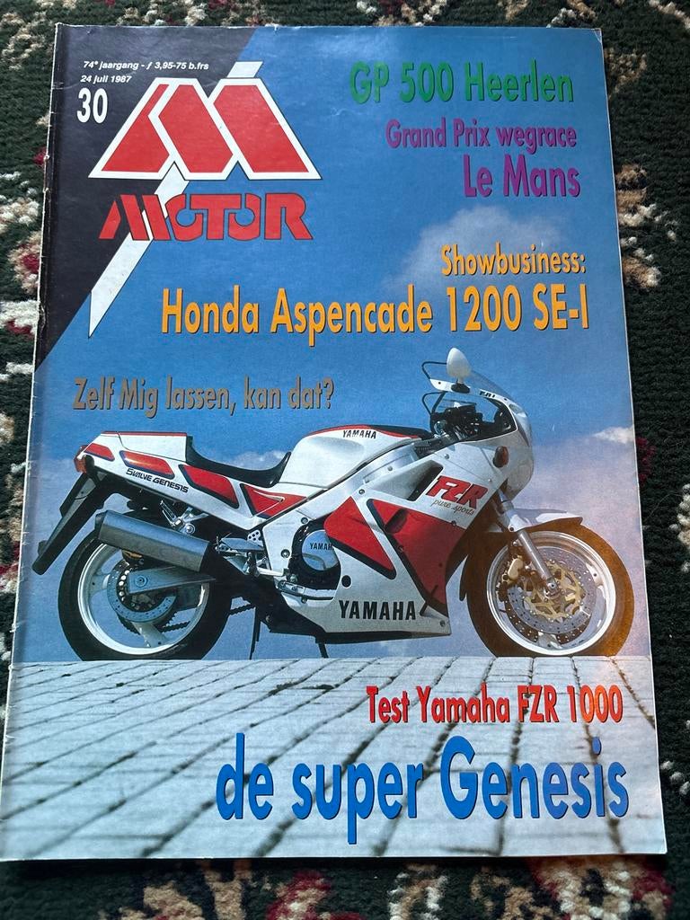 Motor Magazine 30 - Juli 1987: Yamaha FZR 1000 Test, Ophalen of Verzenden, Gelezen, Algemeen