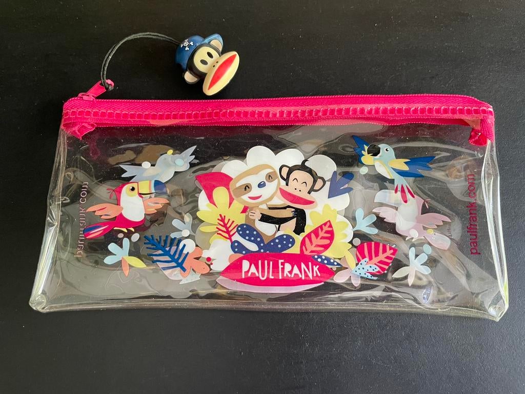Paul Frank transparante etui met Paul Frank sleutelhanger., Ophalen of Verzenden, Zo goed als nieuw