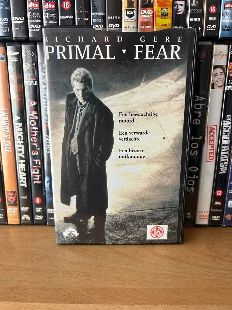 Primal Fear VHS - Richard Gere, Edward Norton, Vanaf 16 jaar, Ophalen of Verzenden, Gebruikt, Thrillers en Misdaad