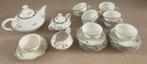 Vintage porseleinen theeservies van Puls met zilveren rand, Ophalen, Zo goed als nieuw, Overige stijlen, Porselein