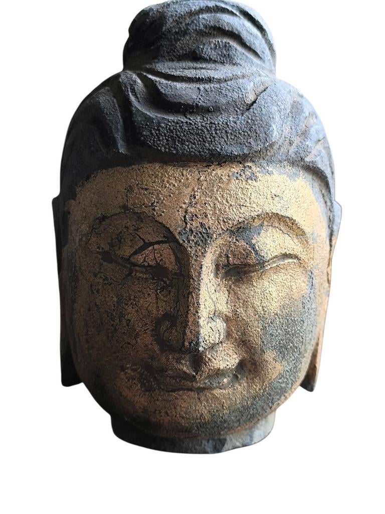 Stenen hoofd Chinees Quan Yin, Ophalen of Verzenden