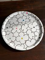 Vintage dienblad witte bloemen van Ikea, Ophalen of Verzenden, Gebruikt, Rond, Kunststof