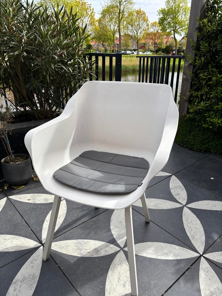 Hartman Tuinstoel Wit - Comfortabel en Duurzaam, Ophalen, Gebruikt, Kunststof