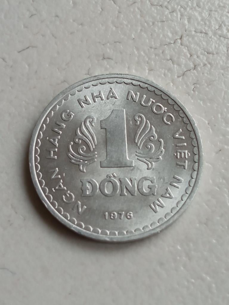 Vietnam 1 dong 1976., Ophalen of Verzenden, Zuidoost-Azië, Losse munt