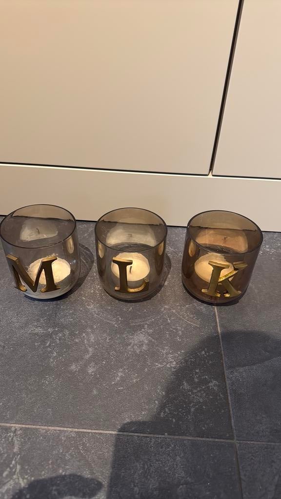 Riviera Maison theelicht houders, Ophalen of Verzenden, Zo goed als nieuw, Overige materialen, Minder dan 25 cm