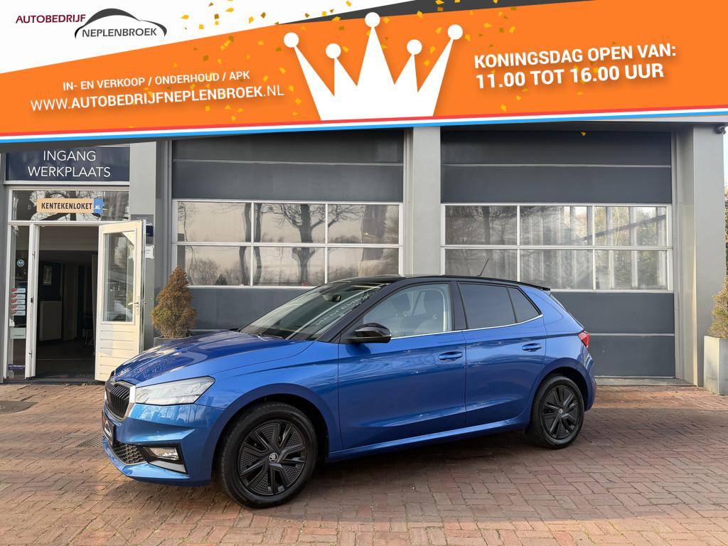 Skoda Fabia 1.0 TSI Business Edition | Bi-Tone | VC | Clima, Auto's, Skoda, Voorwielaandrijving, Stof, Gebruikt, Blauw