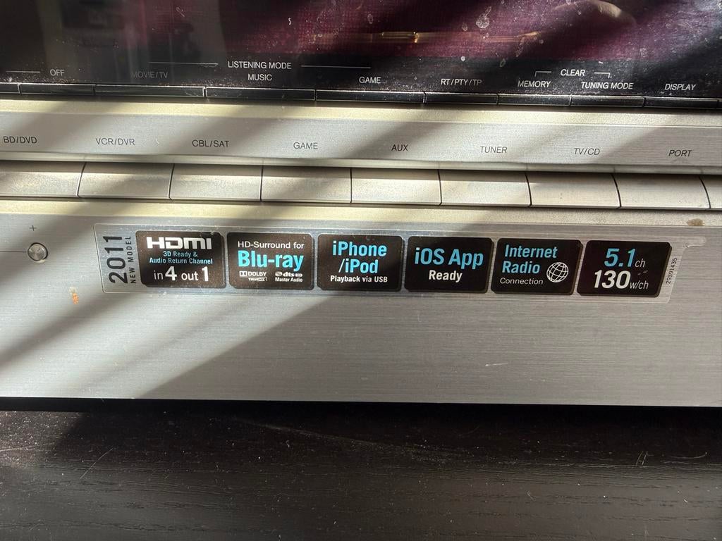 Onkyo TX-NR509 AV Receiver - 5.1 Kanaals VN, HDMI, Internet, Ophalen, Gebruikt, 120 watt of meer, Onkyo