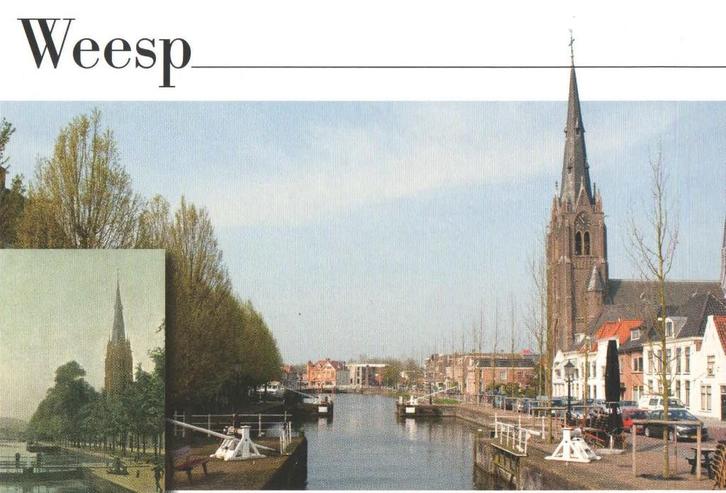 Ansichtkaart: Weesp, Herengracht, Verzamelen, Ansichtkaarten | Nederland, Ongelopen, Noord-Holland, 1980 tot heden, Ophalen of Verzenden