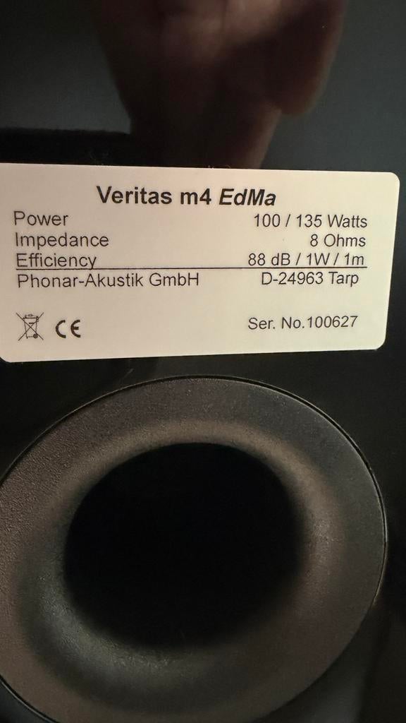 Phonar veritas m4 edma, Zo goed als nieuw, 120 watt of meer, Front, Rear of Stereo speakers, Ophalen
