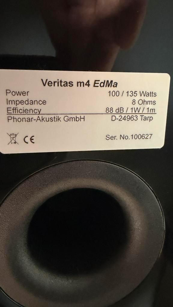 Phonar veritas m4 edma, Audio, Tv en Foto, Luidsprekers, Zo goed als nieuw, Front, Rear of Stereo speakers, 120 watt of meer, Overige merken