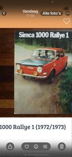 Gevraagd Simca 1000 Rallye model 1972, Ophalen of Verzenden, Zo goed als nieuw, Overige merken