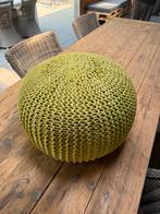 Label 51 knitted poef groen, Huis en Inrichting, Ophalen, Zo goed als nieuw, Rond, 50 tot 75 cm