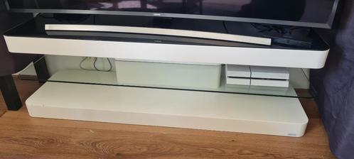 Xora Tv Stand with Glass Shelf and Tinted Glass Top, Huis en Inrichting, Overige Huis en Inrichting, Zo goed als nieuw, Ophalen of Verzenden
