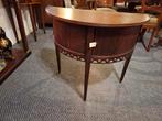 Eiken halve maan tafel met Rolluik, Ophalen of Verzenden