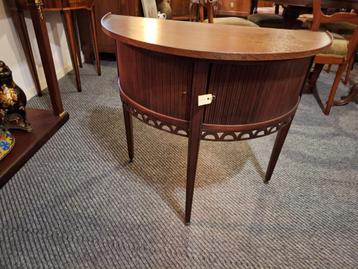 Eiken halve maan tafel met Rolluik beschikbaar voor biedingen