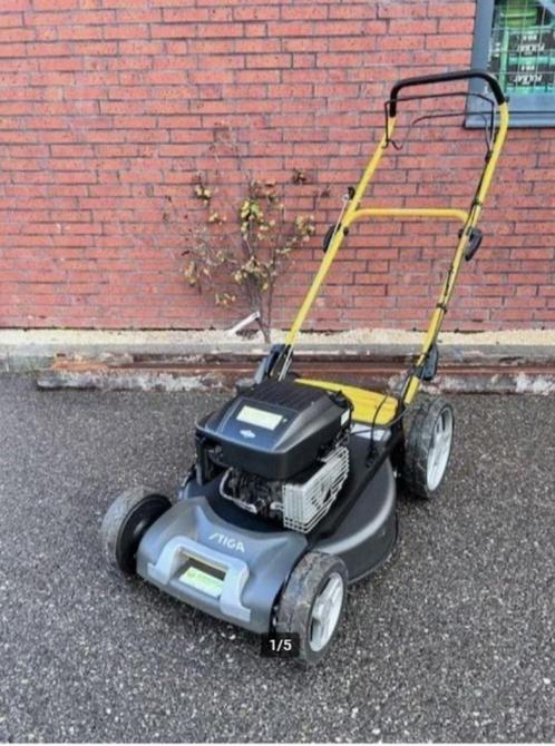Stiga Combi 53 SEQ B Loopmaaier, Tuin en Terras, Grasmaaiers, Gebruikt, Benzine-grasmaaier, 50 cm of meer, Cirkelmaaier, Ophalen