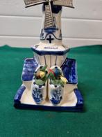 delfts blauw molen met klompen en tulpen, Antiek en Kunst, Antiek | Keramiek en Aardewerk, Ophalen of Verzenden