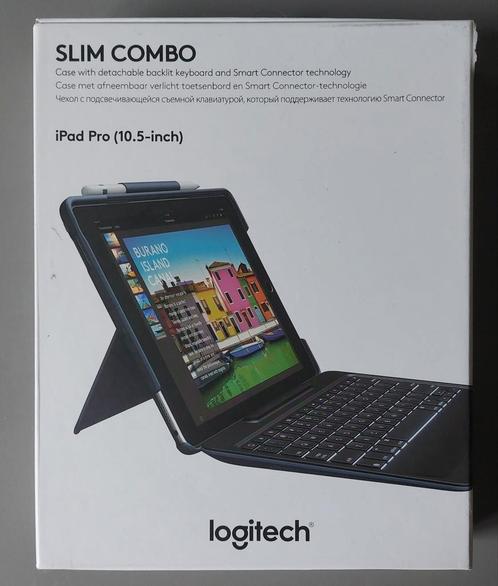 Logitech Slim Combo Tablethoes met toetsenbord, Computers en Software, Tablet-hoezen, Nieuw, Bescherming voor- en achterkant, 10 inch