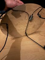 Plafondlamp met spiegelplaat voor 3 lampen, Huis en Inrichting, Lampen | Hanglampen, Ophalen of Verzenden, Gebruikt