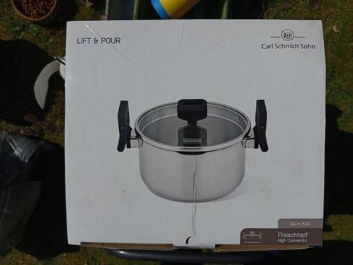 Prijswinnend design, Carl Schmidt Sohn hoge casserole pan, Huis en Inrichting, Keuken | Potten en Pannen, Nieuw, Kookpan of Snelkookpan
