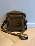 Vintage Puma-schouder-/vlieg-/sporttas uit de jaren 80, Ophalen of Verzenden, Zo goed als nieuw, Bruin