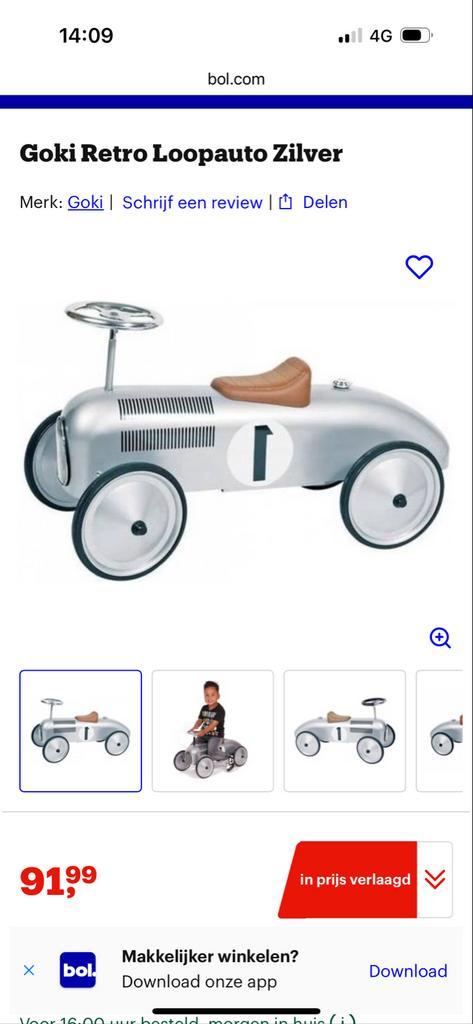 Grote Loopauto + 3 Kinderboeken - Den Bosch, Kinderen en Baby's, Speelgoed | Buiten | Voertuigen en Loopfietsen, Zo goed als nieuw