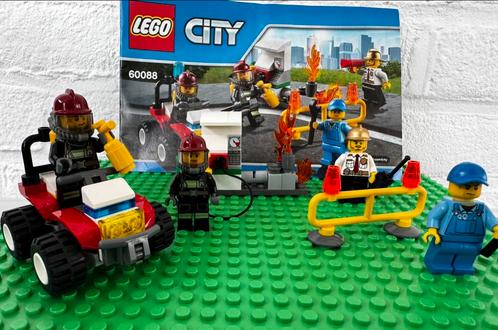 Lego City 60088 brandweer starterset, Kinderen en Baby's, Speelgoed | Duplo en Lego, Zo goed als nieuw, Lego, Complete set, Verzenden