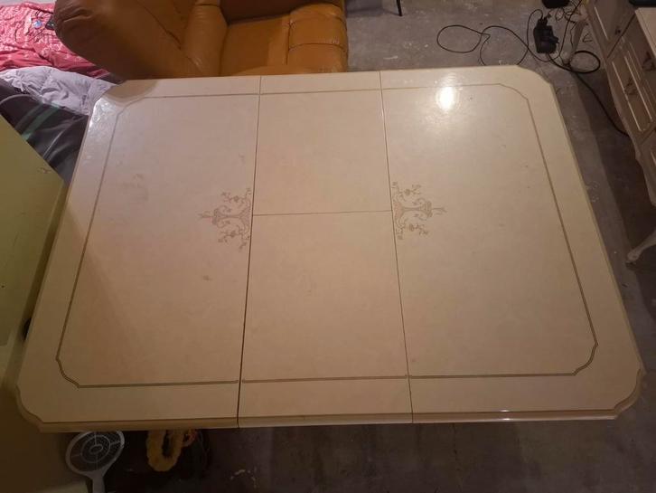 Uitschuifbare Eettafel - Klassieke Stijl, Huis en Inrichting, Tafels | Eettafels, Gebruikt, 100 tot 150 cm, Rechthoekig, Kunststof