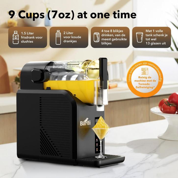 Bardi Slush Puppy Machine, Slush puppy maker – 7-in-1, Witgoed en Apparatuur, IJsmachines, Nieuw, Zelfvriezend, Ophalen of Verzenden