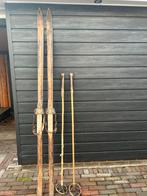 Antieke houten langlauf ski’s met stokken, Antiek en Kunst, Ophalen